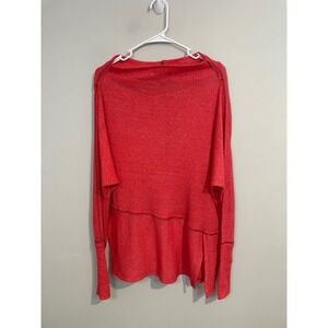Free People We The Free Londontown Thermal Asymmetric‎ Top in Cherry Red Size XS